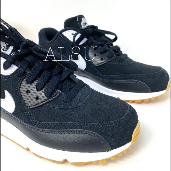 Nike Custom Air Max 90 Suede PRM Black White W - Picture 4 of 8